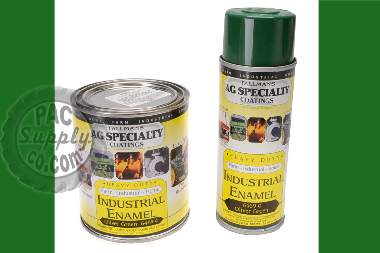 Use this Oliver green for:
1952 to 1975 Oliver tractors.
Our fade resistant, rust resistant paint is high gloss and ideally suited for working tracotrs and show tractors alike.
We recommend clear coat or hardener with a 24 hour dry time between paint and clear coat application for best results.