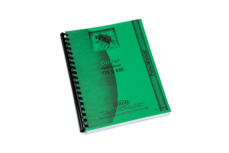 Oliver Parts Manual 770 Series Row Crop, Standard & Industrial