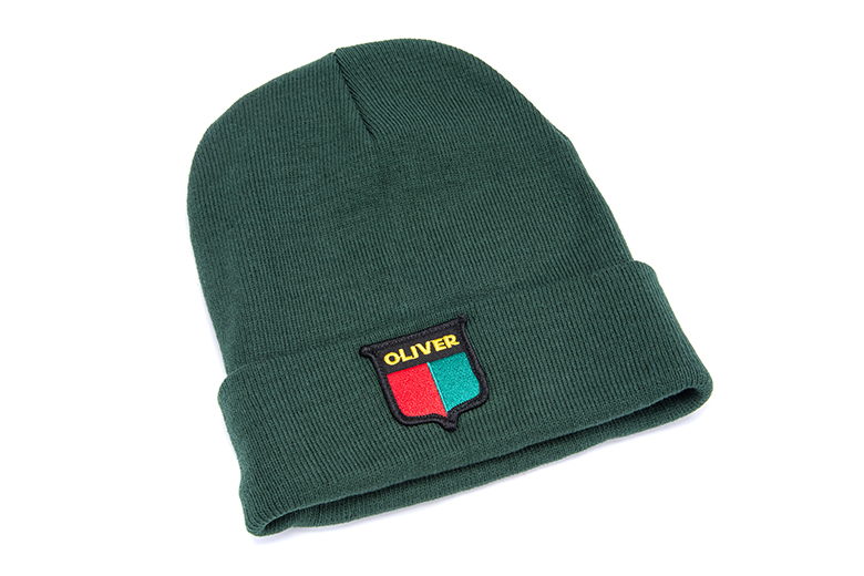 Keep your head warm this winter season! 
Vintage Oliver Green knit hat with split shield logo

