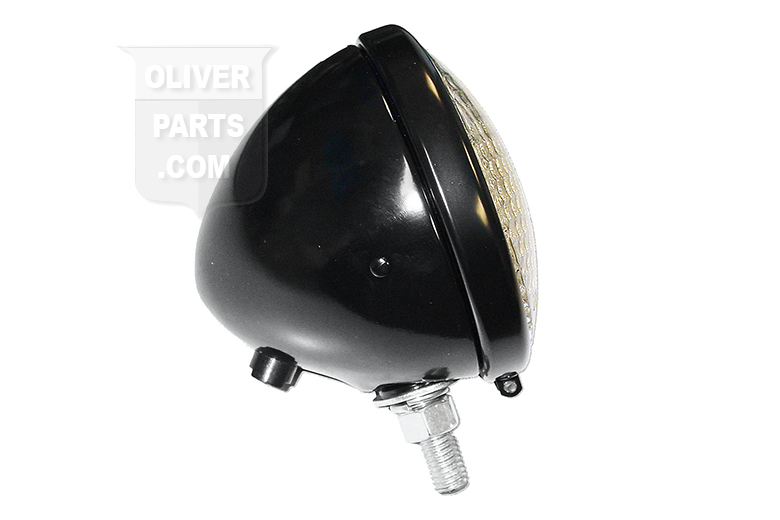 12 VOLT COMPLETE HEADLIGHT ASSEMBLY --- Oliver Applications: OLIVER MODELS (1937-58) --- 12-VOLT --- HAS CORRECT STUD LENGTH --- 4-3/4 DIAMETER CURVED LENS --- STUD LENGTH IS 1 3/16 --- CAN BE INSTALLED ON FRONT OR REAR. --- INTERCHANGEABLE WITH IHS352, IHS353B, IHS354, IHS436, IHS355, ABC320 & IHS475 --- BLACK, BULLET STYLE