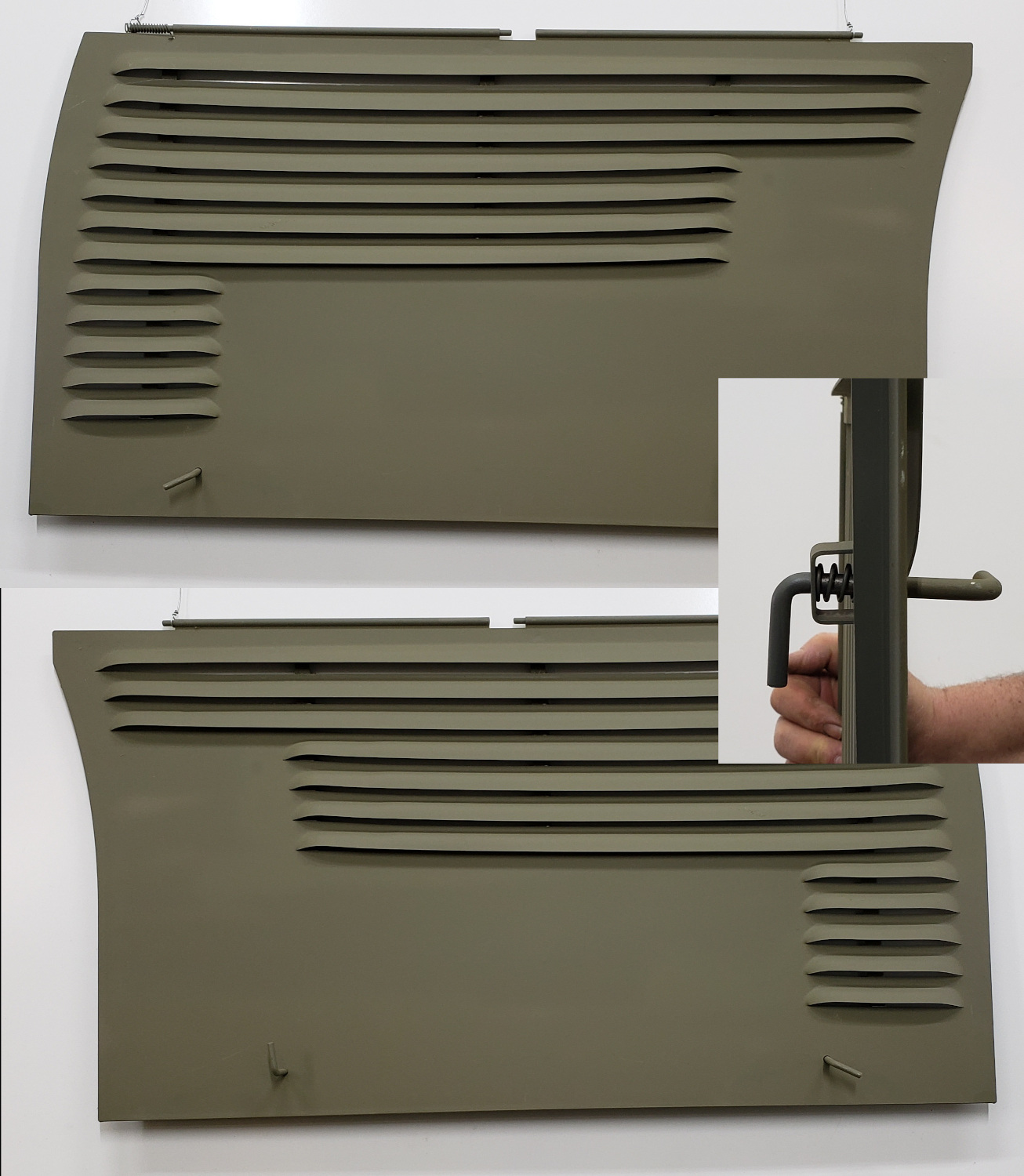 Pair Louvered Engine Front Side Panel - 70 Standard