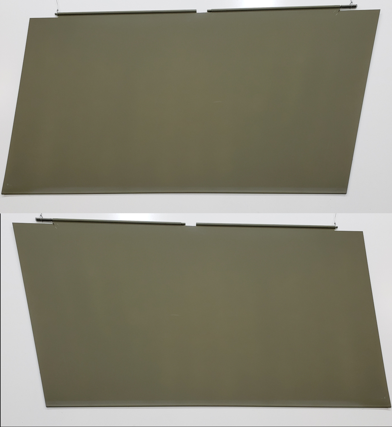 PAIR FRONT ENGINE COVER PANELS -77 W/ NO LOUVERS-