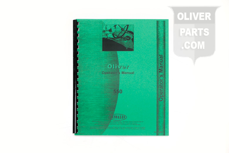 Operators Manual For Oliver 550