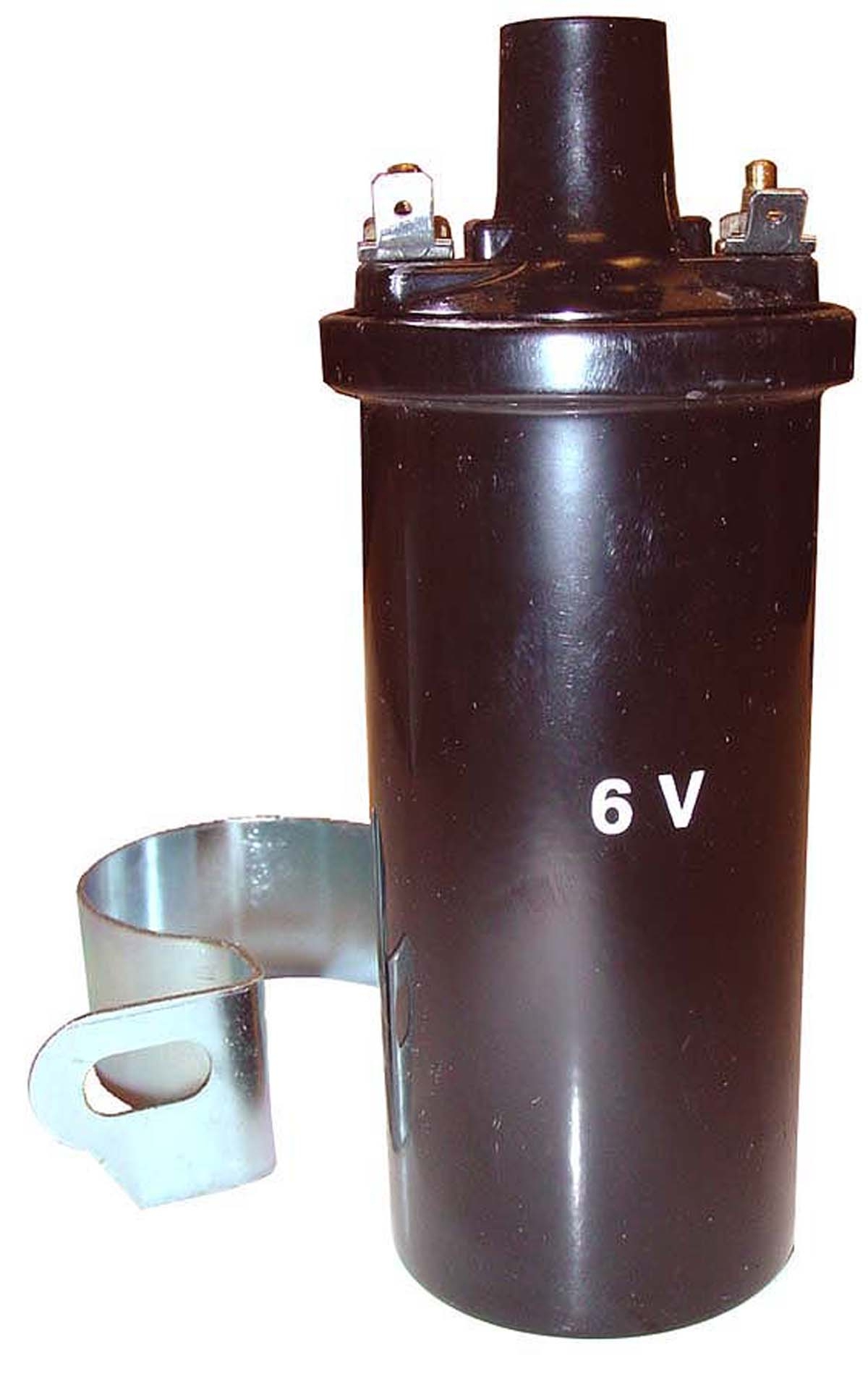 6 Volt Distributor Coil With Mounting Bracket.
