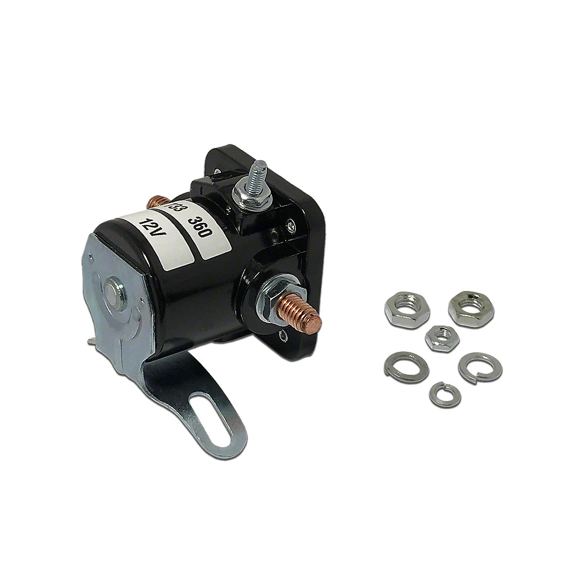 Original style 3-lead solenoid

Metal housing

Copper leads

12V

Mounts directly on the Oliver Super 55 and others:

Super 44, Super 55, Super 66, Super 77, Super 88, 66, 77, 88, 440, 550, 660, 770, 880, 1600, 1800 (12 VOLT ONLY) ], 950 (Gas, 12 VOLT ONLY) 