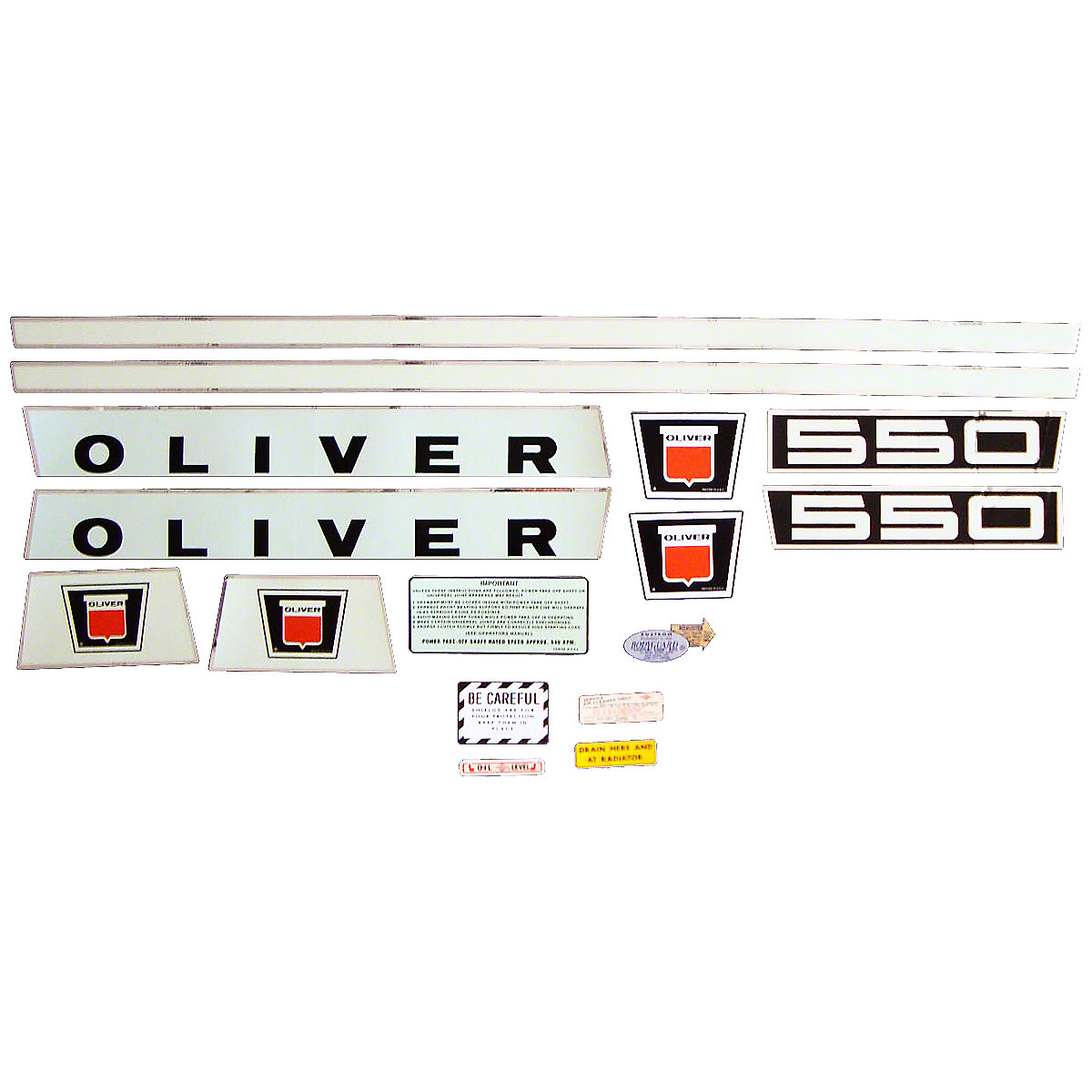 Mylar Decal Set For Oliver 550. Late Models SN#: 112109 and Up.
