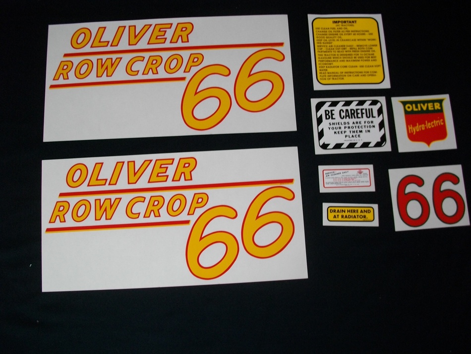 Oliver 66 Rowcrop: Mylar Decal Set