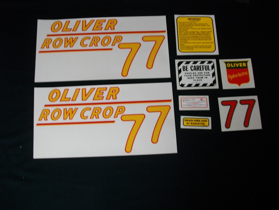 Oliver 77 Rowcrop: Mylar Decal Set