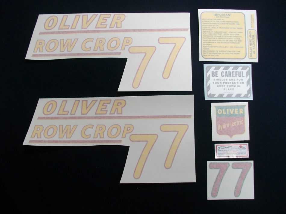 77 Row Crop Yellow # (Vinyl Decal Set)