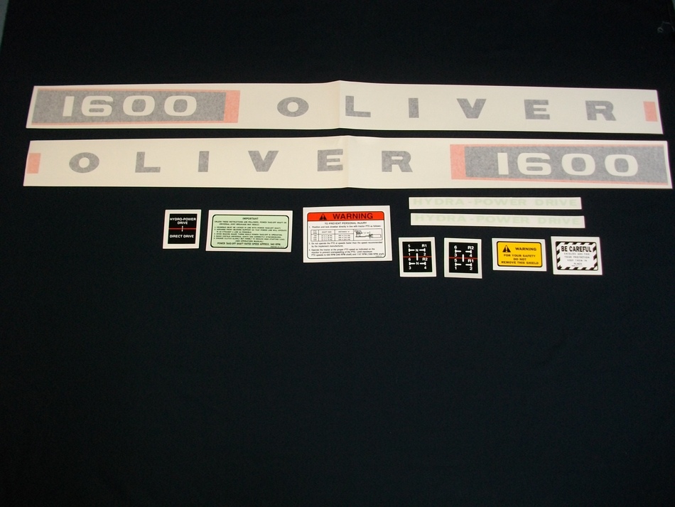 Oliver 1600 Series B & C (Vinyl Decal Set)