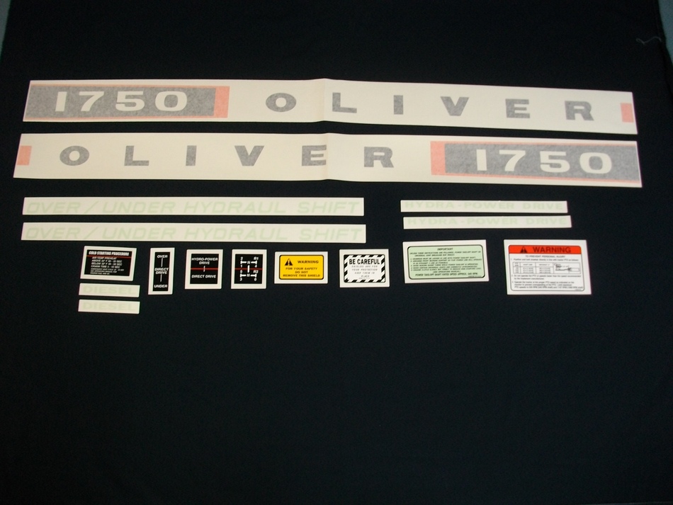 Oliver 1750 Diesel Vinyl Decal Set