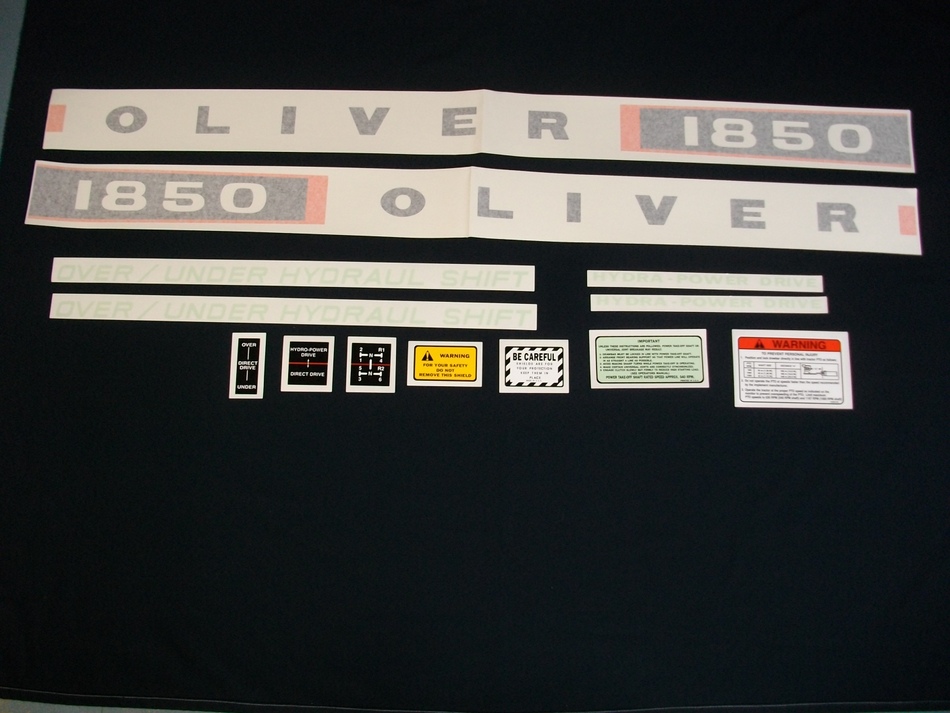 Oliver 1850 Vinyl Decal Set