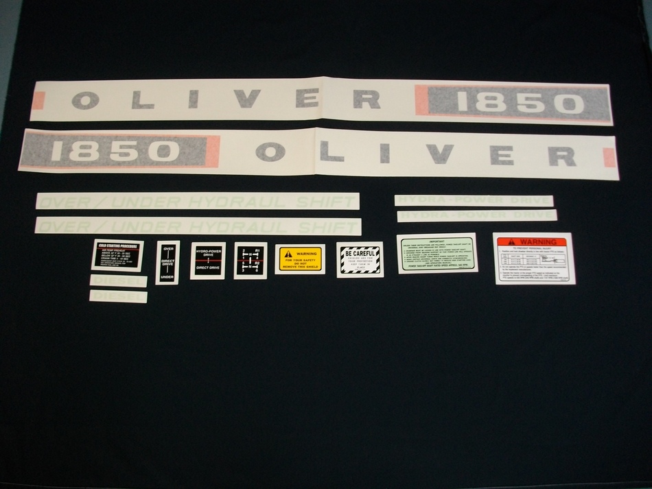 Oliver 1850 Diesel (Vinyl Decal Set)