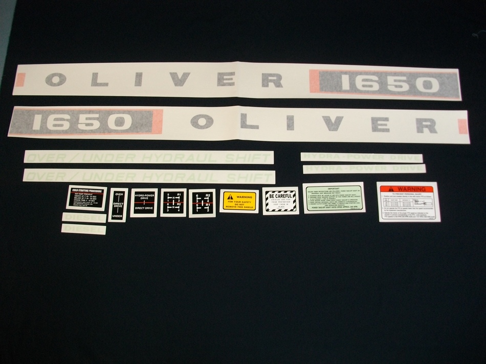 Oliver 1650 Diesel (Vinyl Decal Set)