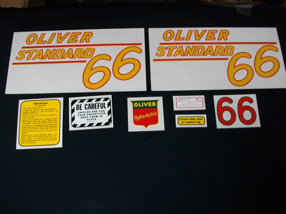 Oliver 66 Standard Yellow (Mylar Decal Set)