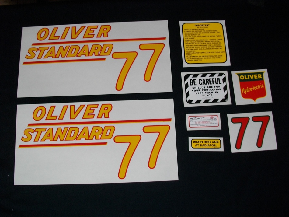 Oliver 77 Standard Yellow (Mylar Decal Set)