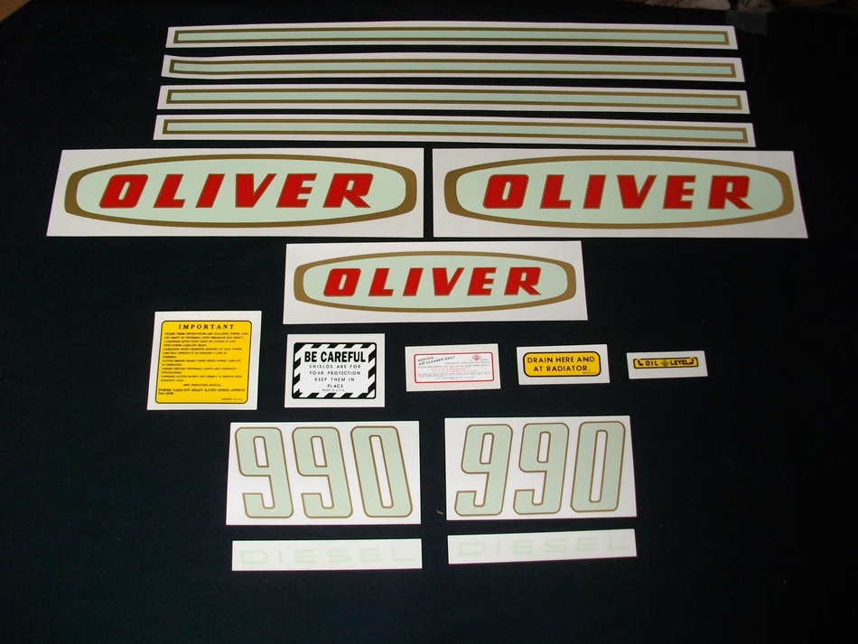 Oliver 990 Diesel (Mylar Decal Set)